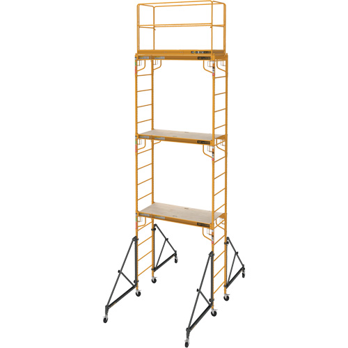 Complete 18' Drywall  Baker Scaffold Tower Set, 122" D x 236" H Action Paper