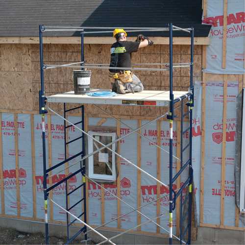 Complete Scaffold Tower with Casters, 69-1/2" D x 178" H Action Paper