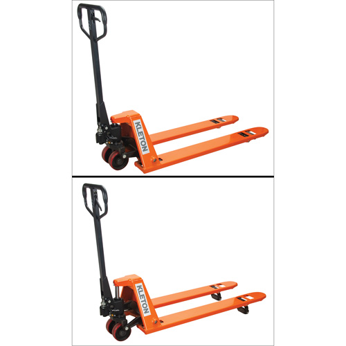 Low Profile Hydraulic Pallet Trucks, 48" L x 20.5" W, 3300 lbs. Cap. Action Paper