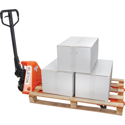 Low Profile Hydraulic Pallet Trucks, 48" L x 20.5" W, 3300 lbs. Cap. Action Paper