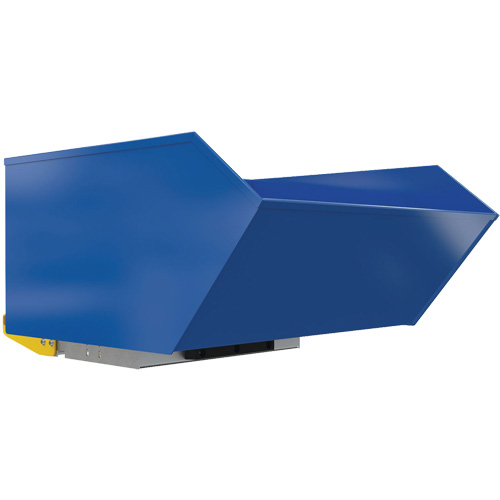 Light-Duty H-Style Bump & Dump Hopper, Steel, 1 cu.yd., Blue Action Paper