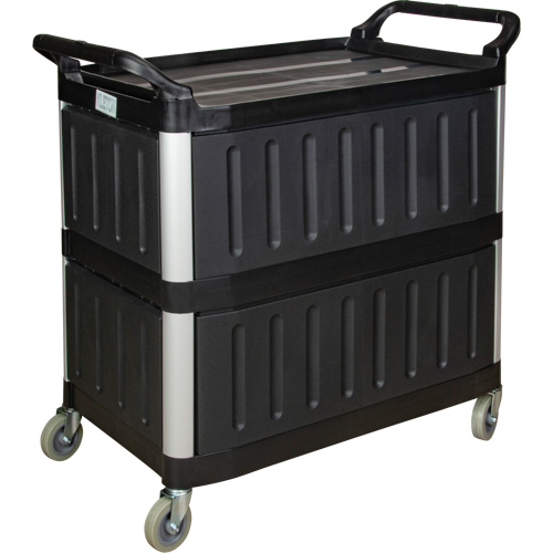 Utility Cart, 3 Tiers, 19-3/4" x 37-1/2" x 40-1/4", 250 lbs. Capacity Action Paper