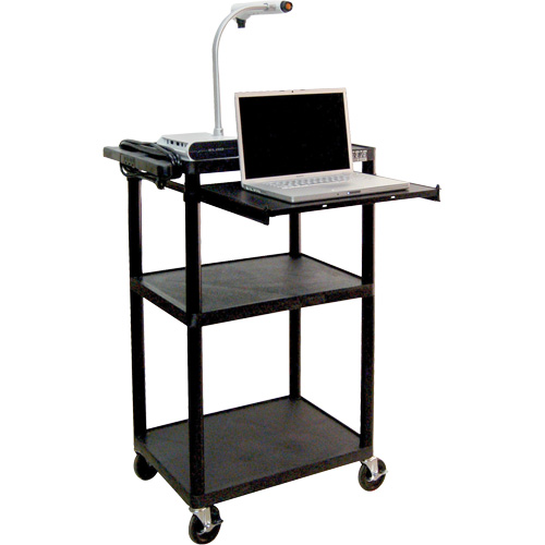Electric Utility Cart, 3 Tiers, 24" x 42" x 18", 300 lbs. Capacity Action Paper