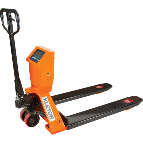 Digital Scale Pallet Truck, 44.5" L x 27.75" W, 4400 lbs. Cap. Action Paper