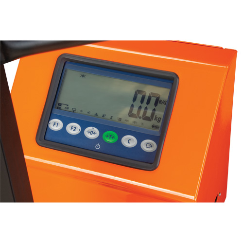 Digital Scale Pallet Truck, 44.5" L x 27.75" W, 4400 lbs. Cap. Action Paper