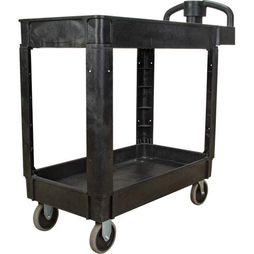 Utility Cart, 2 Tiers, 17-1/8" x 33-1/2" x 37-5/8", 550 lbs. Capacity Action Paper