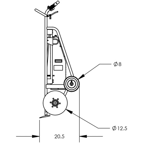 Diable pour baril motoris&eacute; avec roues pneumatiques Action Paper