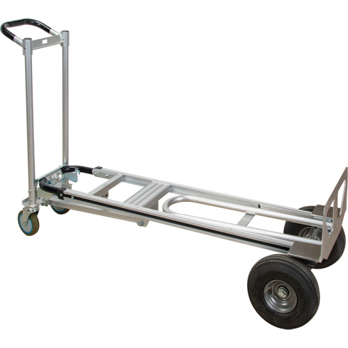 3-in-1 Convertible Hand Truck, Aluminum, 600 lbs. Capacity Action Paper