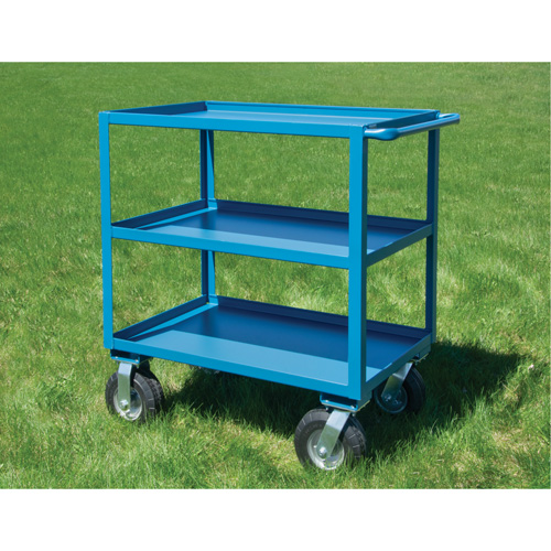Outdoor Shelf Cart, 3 Tiers, 24" W x 39" H x 51" D, 1200 lbs. Capacity Action Paper