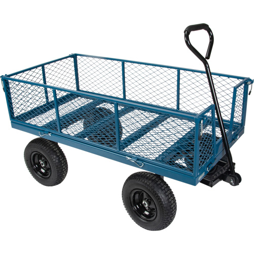 Wagon avec c&ocirc;t&eacute;s rabattables, 24" la x 48" la x Capacit&eacute; 800 lb Action Paper