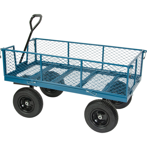 Wagon avec c&ocirc;t&eacute;s rabattables, 24" la x 48" la x Capacit&eacute; 800 lb Action Paper