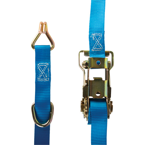 Ratchet Strap, J-Hook, 1" W x 16' L, 835 lbs. (379 kg) WLL Action Paper