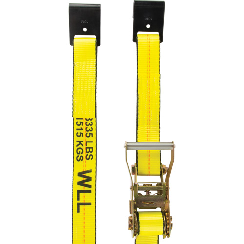 Winch Strap, Flat Hook, 2" W x 30' L, 3335 lbs. (1512 kg) Working Load Limit Action Paper