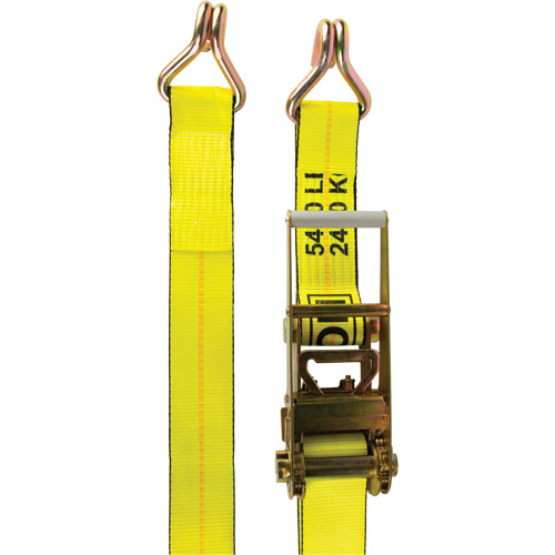 Winch Strap, J-Hook, 3" W x 30' L, 5400 lbs. (2449 kg) Working Load Limit Action Paper