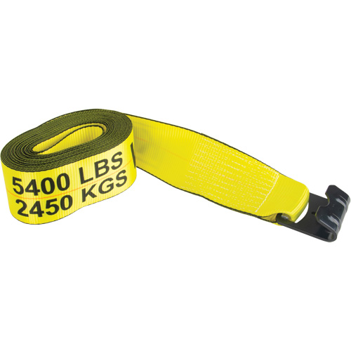 Tendeur d'arrimage logistique, Crochet plat, 30' , 4" , Charge d'utilisation max. 5400 lb (2449 kg) Action Paper