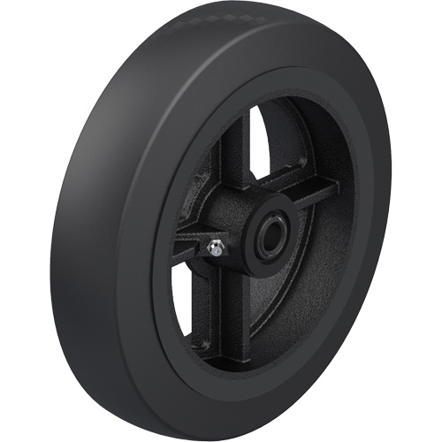Black Rubber on Cast Iron Core Wheel Action Paper