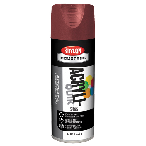 Industrial Acryli-Quik Lacquer, Ruddy Brown, Very Flat, 12 oz., Aerosol Can Action Paper