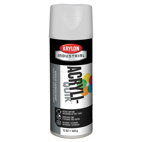 Laque industrielle Acryli-Quik, Blanc, Brillant, 12 oz, Canette a&eacute;rosol Action Paper