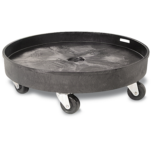 Socle roulant pour contenant &agrave; d&eacute;chets, Poly&eacute;thyl&egrave;ne, Noir Action Paper