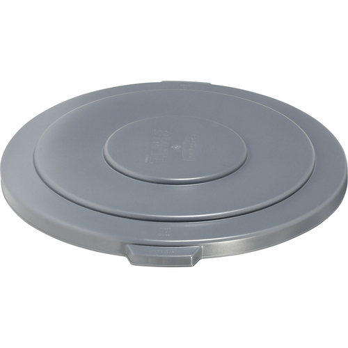 Round Brute&reg; Tops, Flat Lid, Plastic/Polyethylene, Fits Container Size: 26-1/2" Dia. Action Paper