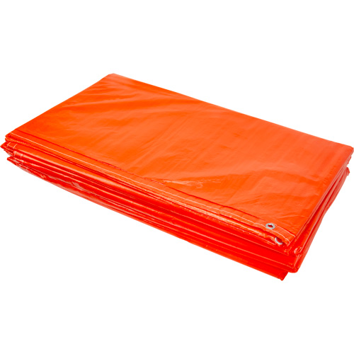 Insulated Tarps, Polyethylene, Orange, 20' x 12' x 8 mils Action Paper