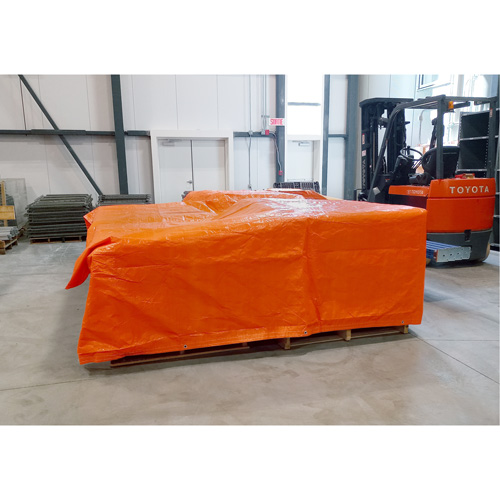 Insulated Tarps, Polyethylene, Orange, 20' x 12' x 8 mils Action Paper