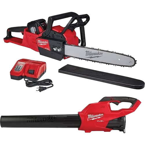 Cordless Chainsaw & Blower Kit, 16", Battery Powered, 18 V Action Paper