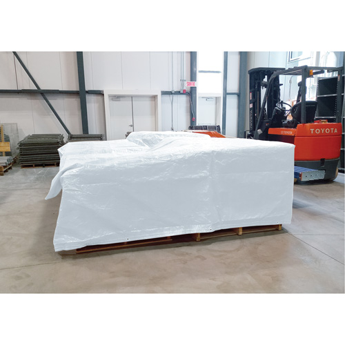 B&acirc;che isol&eacute;e, Poly&eacute;thyl&egrave;ne, Blanc, 20' x 12' x 8 mils Action Paper