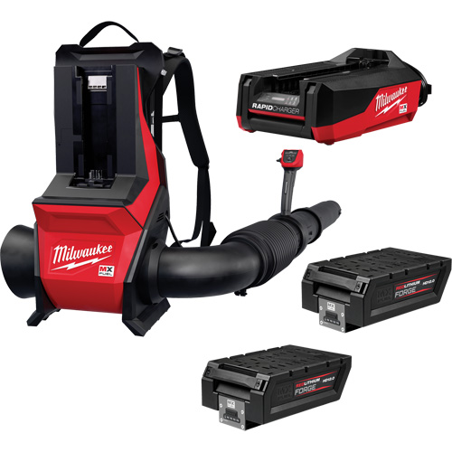 MX FUEL Backpack Blower Kit, 190 MPH Output, Battery Powered Action Paper
