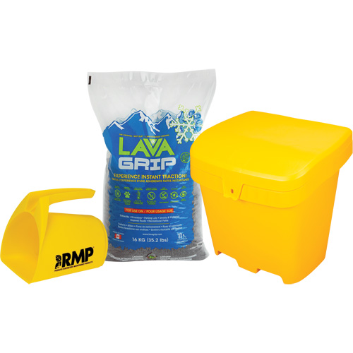 Ensemble d'aide &agrave; la traction LavaGrip avec 77 sacs, Taille du conteneur 35,3 lb (16 kg), Sac Action Paper