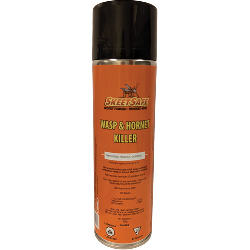 SkeetSafe&reg; Wasp & Hornet Spray, 350 g, Aerosol Can, Solvent Base Action Paper