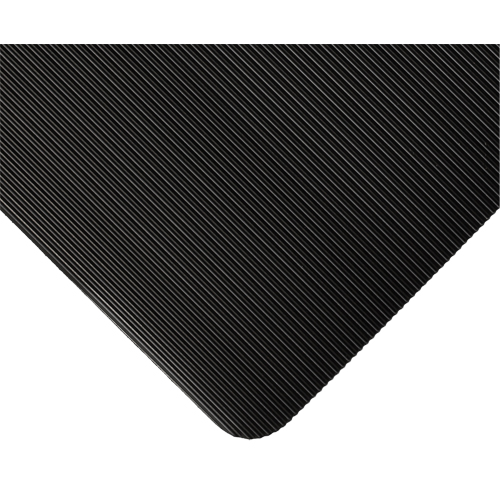 Tapis standard no 381, Ergonomique, 4' x 105' x 1/8", Noir Action Paper
