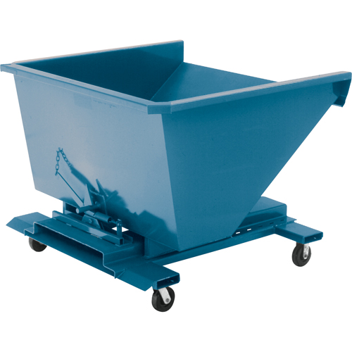 Self-Dumping Hopper, Steel, 2 cu.yd., Blue Action Paper