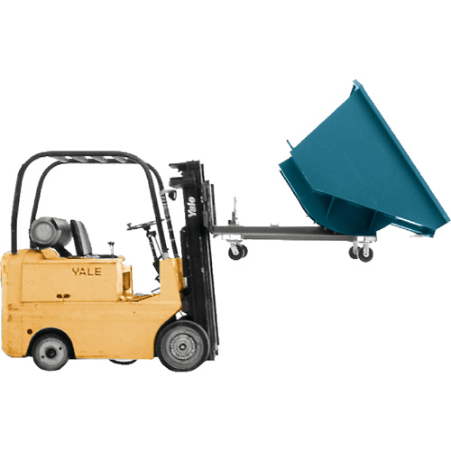 Self-Dumping Hopper, Steel, 2 cu.yd., Blue Action Paper