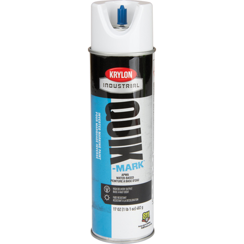 Peinture de marquage industrielle invers&eacute;e &agrave; base d'eau Quik-Mark, 17 oz, Canette a&eacute;rosol Action Paper