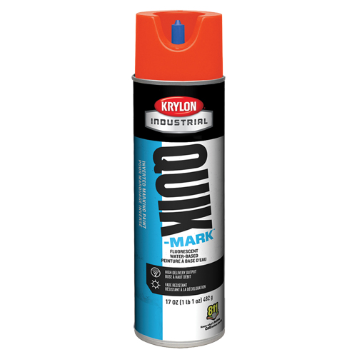 Peinture de marquage industrielle invers&eacute;e &agrave; base d'eau Quik-Mark, 17 oz, Canette a&eacute;rosol Action Paper