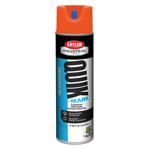 Peinture de marquage industrielle invers&eacute;e &agrave; base d'eau Quik-Mark, 17 oz, Canette a&eacute;rosol Action Paper