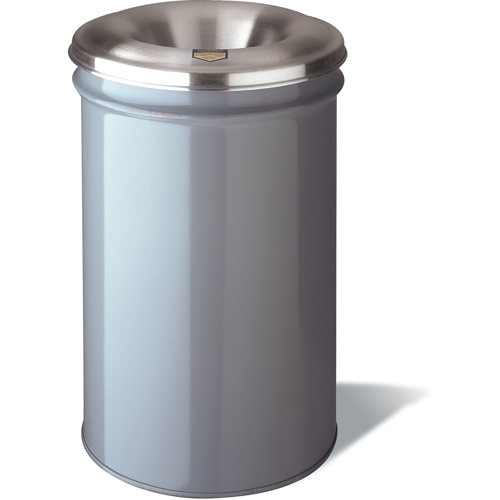 Cease-Fire&reg; Waste Cans, Metal, 4.5 US Gal. Action Paper