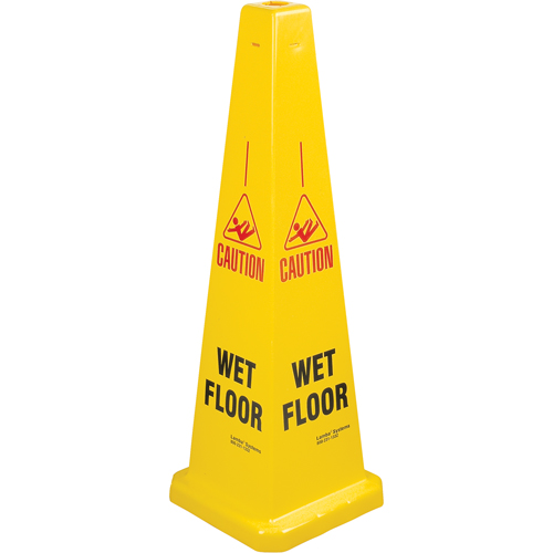 "Wet Floor" Lamba Traffic Cones, English with Pictogram Action Paper