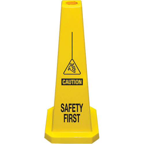 "Safety First" Lamba Traffic Cones, English with Pictogram Action Paper