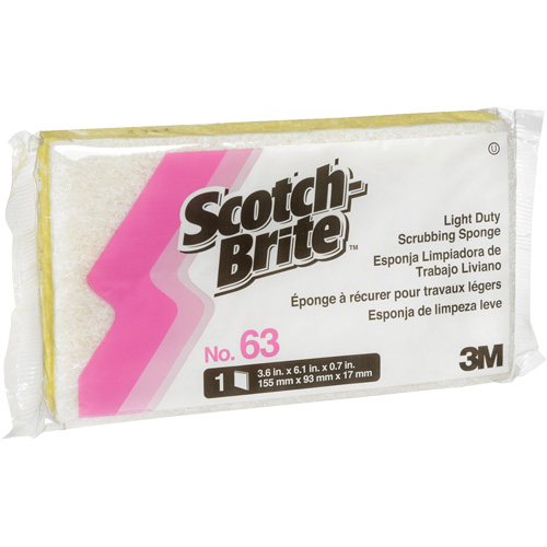 &eacute;ponge &agrave; r&eacute;curer pour les petits travaux Scotch-Brite, Cellulose/&agrave; r&eacute;curer, 3-1/2" la x 6" l Action Paper