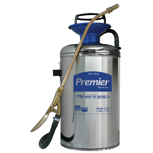 Premier Series Pro Sprayer, 2 gal. (7.6 L), Stainless Steel, 12" Wand Action Paper