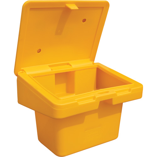 Contenants pour sel & sable SOS, Avec Moraillon, 30" x 24" x 24", 5,5 pi³, Jaune Action Paper