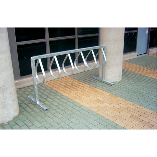 Style Bicycle Rack, Galvanized Steel, 12 Bike Capacity Action Paper