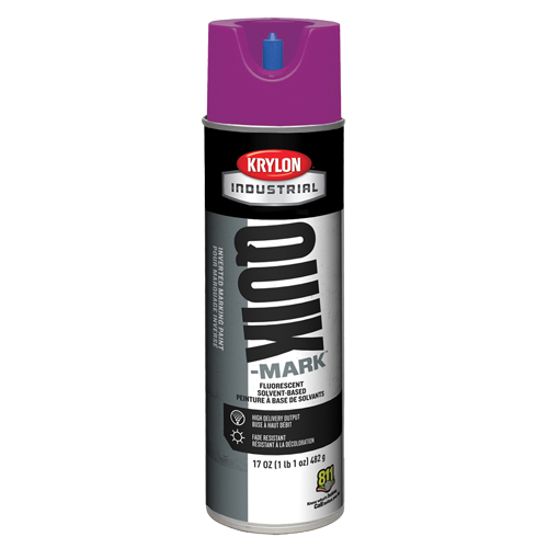 Peinture de marquage industrielle invers&eacute;e &agrave; base de solvant Quik-Mark, 17 oz, Canette a&eacute;rosol Action Paper