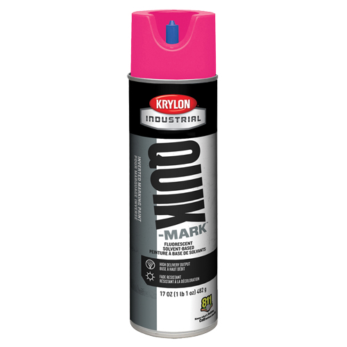 Peinture de marquage industrielle invers&eacute;e &agrave; base de solvant Quik-Mark, 17 oz, Canette a&eacute;rosol Action Paper