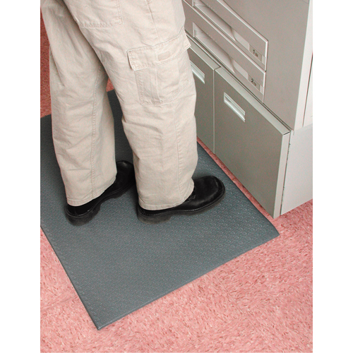 Tapis Comfort-King, Rugueux, 4' x 60' x 3/8", Gris, &eacute;ponge Action Paper