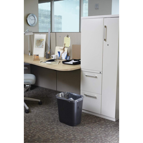 Soft Wastebasket, 28 Quarts, Plastic Action Paper