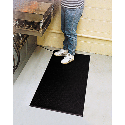 Tapis Comfort-King antistatique, 4' la x 60' lo x 3/8" &eacute;p, Rugueux, Bleu Action Paper