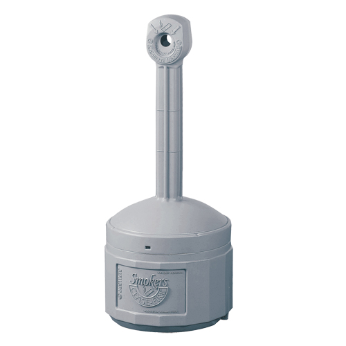 Smokers Cease-Fire&reg; Cigarette Butt Receptacle, Free-Standing, Plastic, 4 US gal. Capacity, 38-1/2" Height Action Paper